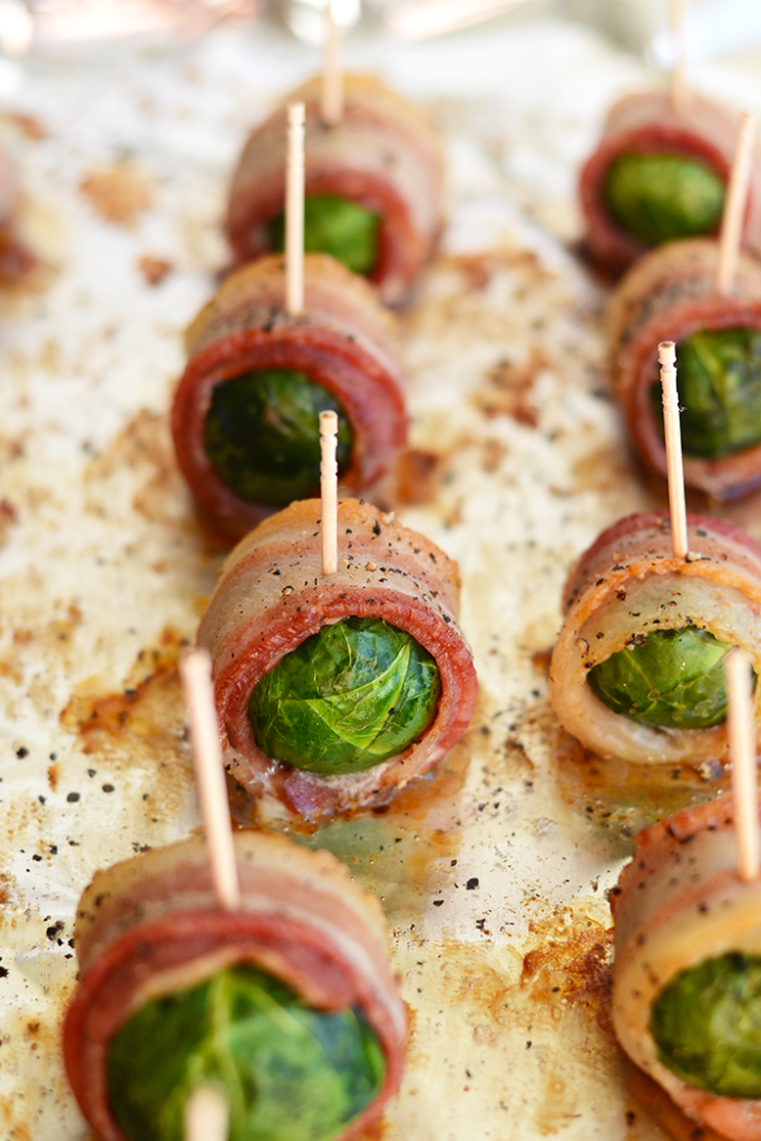 Fit Foodie Finds l Bacon Wrapped Brussel Sprouts